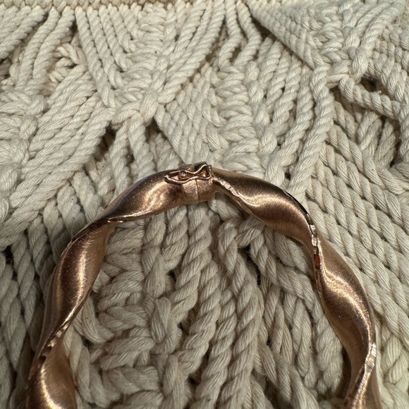 ITALIAN ROSE GOLD OVER STERLING SILVER BANGLE - Picture 4 of 6